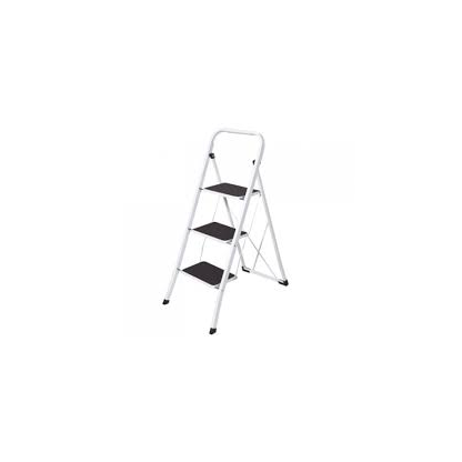Escalera Escalerilla Tubular de Acero Plegable 3 Peldaños