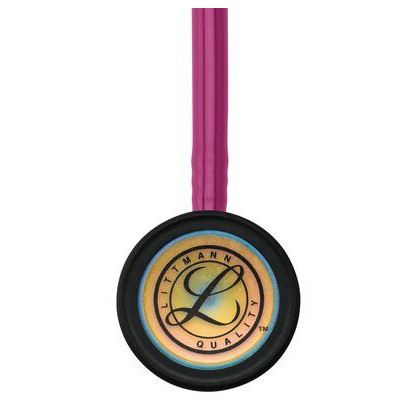 Fonendoscopio De Dos Servicios Littmann Classic Iii - Color Frambuesa. Campana Acabado Arcoiris.