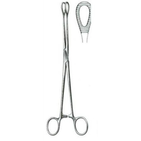 Pinza Foester Curva De 24 Cms. Porta-Esponjas - Hospital. - Esterilizable  Con Sistema