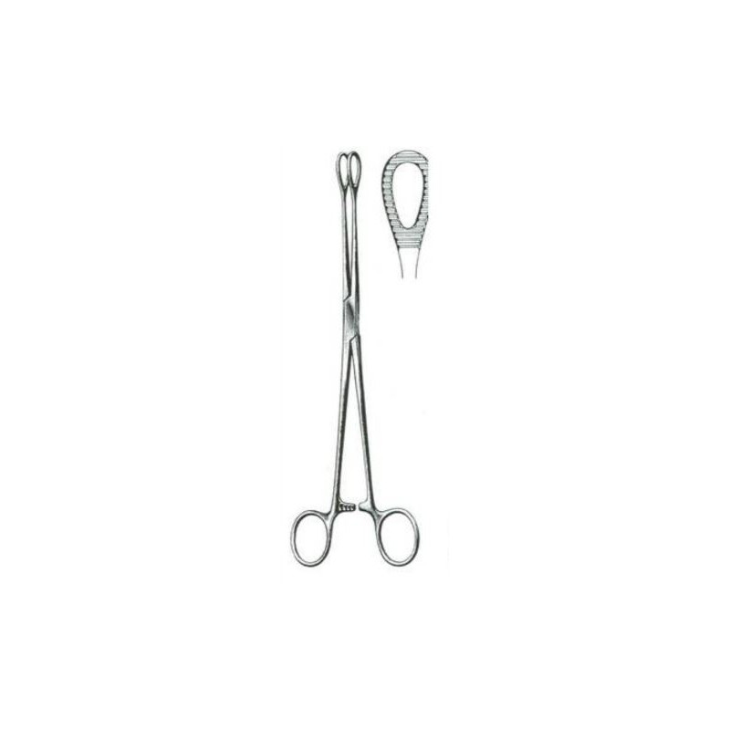 Pinza Foester Curva De 24 Cms. Porta-Esponjas - Hospital. - Esterilizable Con Sistema