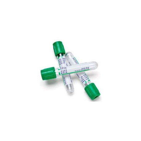 Tubo Al Vacio Tapon Verde 367871 Vacutainer De B.D. Plastico Tapon Hemogard De 4.0 Ml