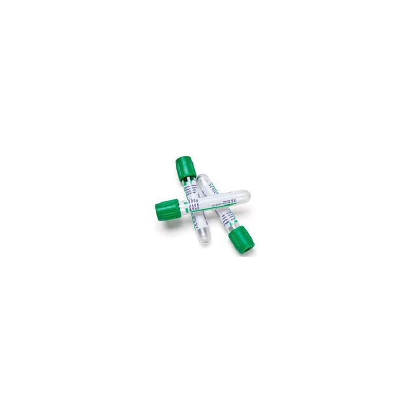 Tubo Al Vacio Tapon Verde 367871 Vacutainer De B.D. Plastico Tapon Hemogard De 4.0 Ml