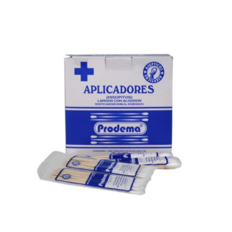 Aplicadores De Madera Con Algodon Prodema Caja X 1000 Unds Y A La Vez En Bolsitas X 20 Es.