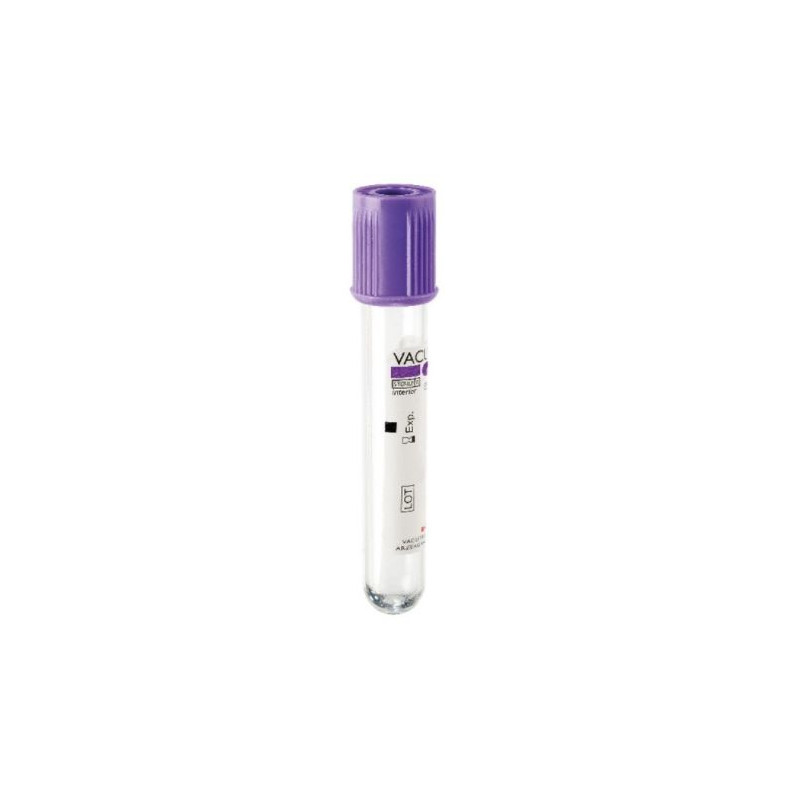 Tubo Al Vacio Tapon Lila 366643 Vacutainer De B.D. Caja Por 100 Es Utilizados Para Determinaciones