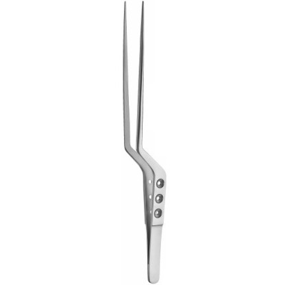 Pinza De Diseccion Yasargil En Bayoneta Para Microcirugia Punta De 0.6 Mm De Ancho Longitud