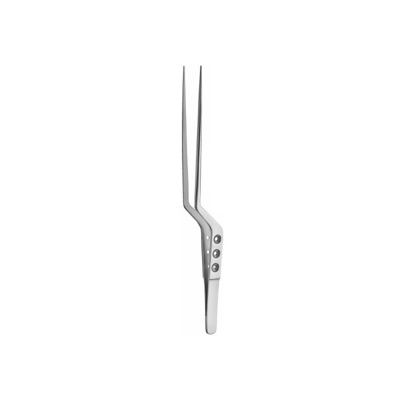 Pinza De Diseccion Yasargil En Bayoneta Para Microcirugia Punta De 0.6 Mm De Ancho Longitud