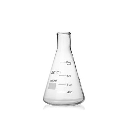 Erlenmeyer en vidrio claro boca angosta 100 ml