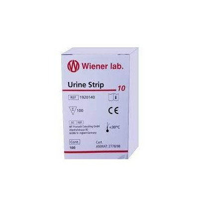 Tiras De Uroanalisis Urine Strip X 100 1920140 Wiener Lab. Caja X 100 - Son Tiras Para La Deteccion