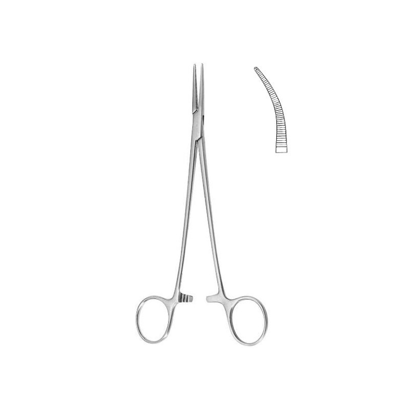 Pinza Halstead Mosquito Curva 1X2 Dientes En Titanio De 18 Cm Cat: 12.231.18 Dimeda - Aleman