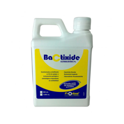 Bactixide Glutaraldehido 2% Esterilizante No Requiere Activador Ph Acido 500 Ml Caja X 10 Prodont