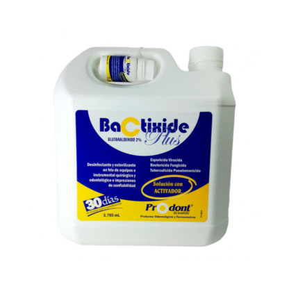 Bactixide Plus Glutaraldehido 2% Esterilizante Solución Con Activador Ph Alcalino Galon Caja