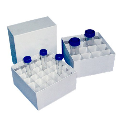 Criocaja En Cartulina Plastificada De 2 Para Viales De 1.5 Ml/2.0 Ml 10 X 10 Viales/ Recubrimiento B