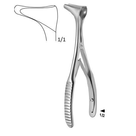 Espéculo Nasal Viena N.1 Con Articulación De Tornillo Long 14 cm 5 1/2"