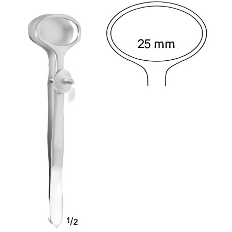 Pinza Desmarres Para Chalazion De 25 mm Por 9 cm.  3 1/2"