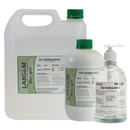 Gel Antibacterial Al 69.9% Con Registro Invima 1 Lt Labg&M