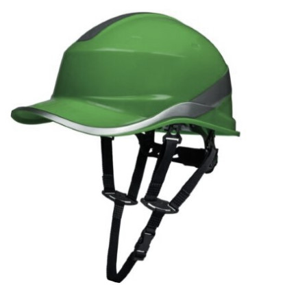 Casco Diamond Color Verde Casco De Obra De Abs Con Diseño Innovador De Gorra De Beisbol