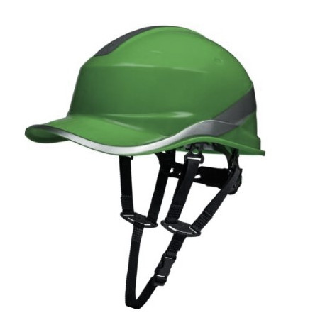 Casco Diamond Color Verde Casco De Obra De Abs Con Diseño Innovador De Gorra De Beisbol