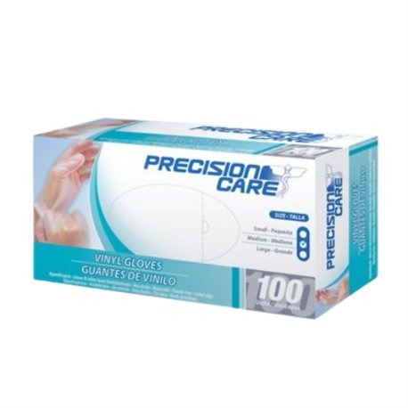 Guante De Vinilo X 100 Und Talla S Caja X 100 Precision Care