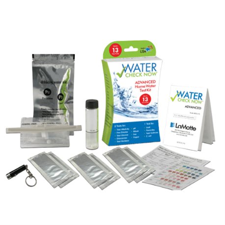 Kit Para Análisis De Agua Water Check Now Advanced. Caja X 12 Kits. Lamotte