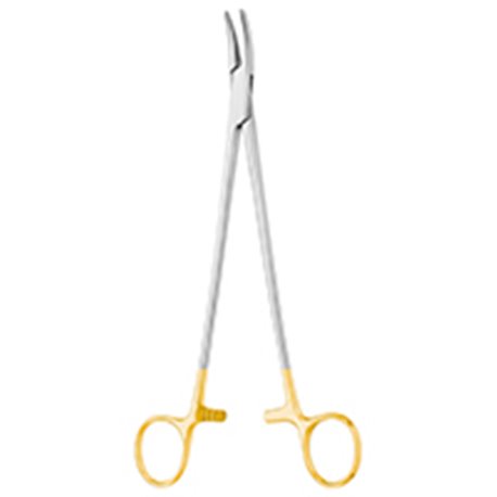 Porta Agujas Heaney Curvo Mango Dorado De 21 Cm Cat. 24.245.21 Dimeda Se Utiliza Para Ayudar