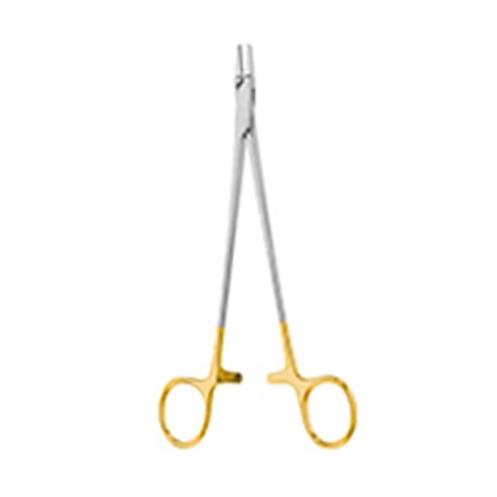 Porta Agujas Ryder Vascular Mango Dorado Punta En Tungsteno De 18 Cm. Cat: 24.224.18 Dimeda Porta Agujas Ryder Vascular Mango Dorado Punta En Tungsteno De 18 Cm. Cat: 24.224.18 Dimeda
