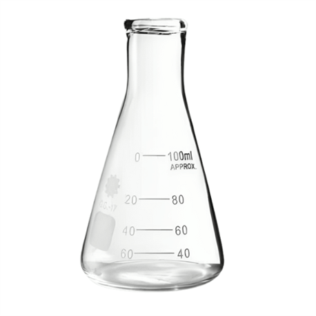 Erlenmeyer 100 Ml Borosilicato 3.3 Vidrio Alemán Tgi X 10 Unid