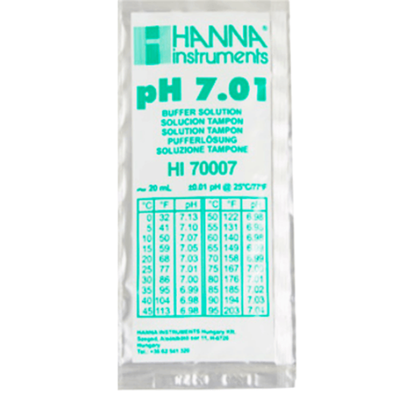 Caja 25 Unid Buffer 7 01 Certificado 20Ml Hanna