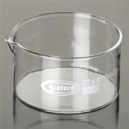 Cristalizador De Vidrio Fondo Plano Con Pico Capacidad: 60 Ml Glassco