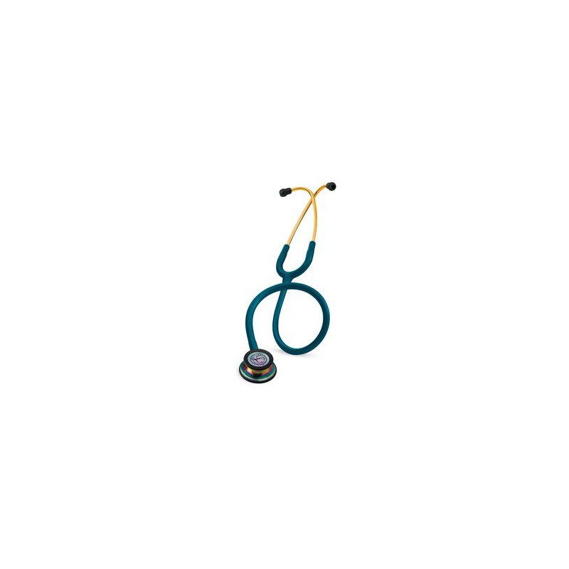 Fonendoscopio De Dos Servicios Littmann Classic Ii - Color Azul Caribe Campana Acabado Arcoiris