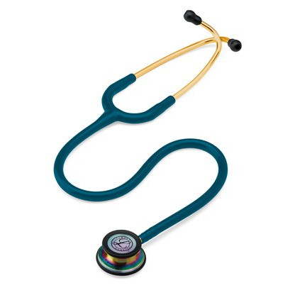 Fonendoscopio De Dos Servicios Littmann Classic Ii - Color Azul Caribe Campana Acabado Arcoiris