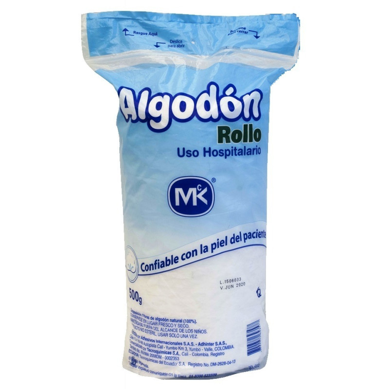 Algodon Quirurgico - Absorvente Ref: 643999 Marca: Mk Unidad De Venta: Rollo X 500 Gr.