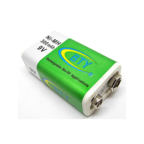 Batería Recargable De 9v 300mah Ni-Mh-