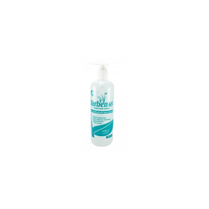 Gel Antibacterial Glicerinado alcohol Gel al 65% Sin Enjuague (Farben)