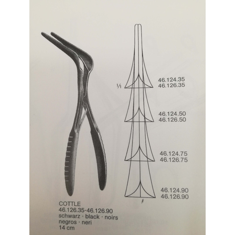 Especulo Nasal de Cottle 75 mm CAT: 46.124.75 